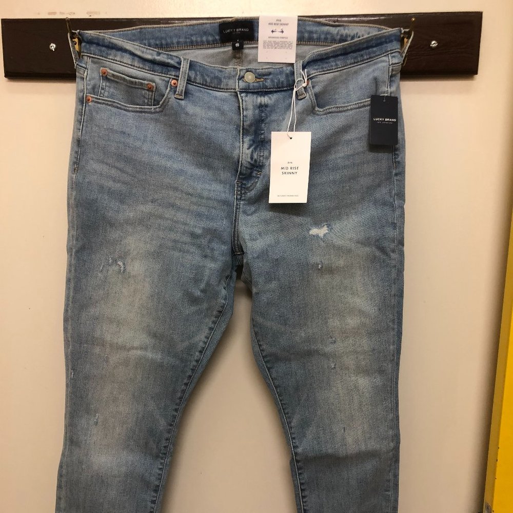 Lucky Brand Mid-Rise Ava Skinny Jeans - Set List Dest Size: 18/34 R